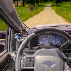 Ford F-450 Gauge Pod Kit - Banks Power - iDash Stealth Pod - Black - `23-`24